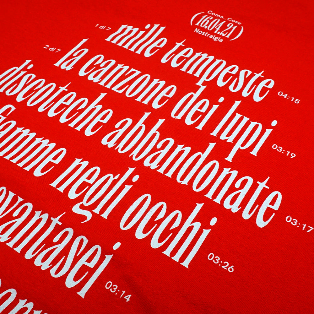 COMA_COSE / Nostralgia Red T-shirt